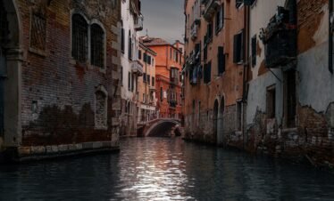 canal, waterway, venice, buildings, facade, italy, architecture, city, channel, europe, travel, tourism, venetian